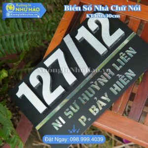 Làm Biển Số Nhà Gò Vấp Theo Yêu Cầu Đẹp Hiện Đại Giá Rẻ Tại Xưởng Như Hảo - Chuyên Gia Công Biển Số Nhà Mica Alu Chữ Nổi Cao Cấp
