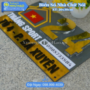 Làm Biển Số Nhà BMT Đẹp Theo Yêu Cầu 2026 - Xưởng In Như Hảo Chuyên Gia Công Biển Số Nhà Mica Alu Chữ Nổi Cao Cấp