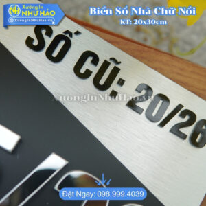 Làm Biển Số Nhà Cần Thơ Đẹp Chất Lượng Cao Theo Yêu Cầu - Sang Trọng, Bền Đẹp Vượt Thời Gian