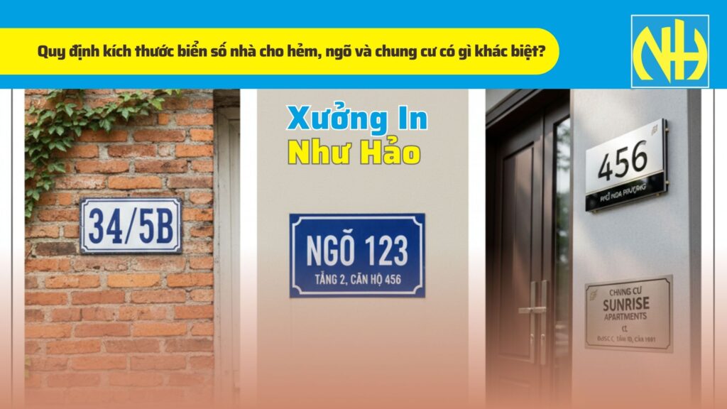 Quy định kích thước biển số nhà cho hẻm, ngõ và chung cư có gì khác biệt
