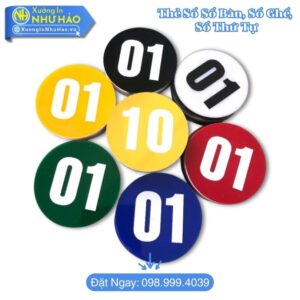 Thẻ Bàn Mica In Theo Yêu Cầu – Số Bàn, Số Ghế, Số Thứ Tự Cho Nhà Hàng, Quán Ăn, Cửa Hàng | Giá Tốt, Giao Nhanh