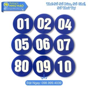 Thẻ Bàn Mica In Theo Yêu Cầu – Số Bàn, Số Ghế, Số Thứ Tự Cho Nhà Hàng, Quán Ăn, Cửa Hàng | Giá Tốt, Giao Nhanh