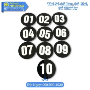 Thẻ Bàn Mica In Theo Yêu Cầu – Số Bàn, Số Ghế, Số Thứ Tự Cho Nhà Hàng, Quán Ăn, Cửa Hàng | Giá Tốt, Giao Nhanh