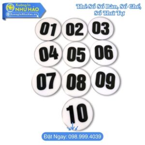 Thẻ Bàn Mica In Theo Yêu Cầu – Số Bàn, Số Ghế, Số Thứ Tự Cho Nhà Hàng, Quán Ăn, Cửa Hàng | Giá Tốt, Giao Nhanh