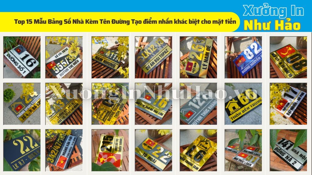 Top 15 Mẫu Bảng Số Nhà Kèm Tên Đường Tạo điểm nhấn khác biệt cho mặt tiền