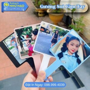 Gương Soi Cầm Tay In Hình Theo Yêu Cầu Sắc Nét Tinh Tế Tại Xưởng In Như Hảo