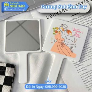Gương Soi Cầm Tay In Hình Theo Yêu Cầu Sắc Nét Tinh Tế Tại Xưởng In Như Hảo