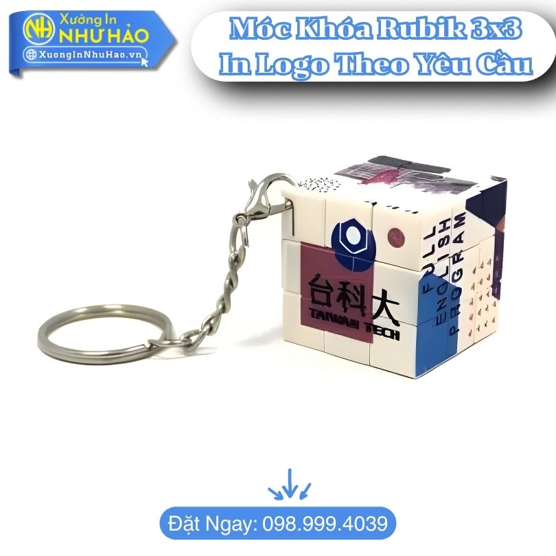Moc Khoa Rubik 3×3 In Logo Theo Yeu Cau 2 Đặt Làm Móc Khóa Rubik 3x3 In Logo Theo Yêu Cầu Chất Lượng Cao Giá Tốt