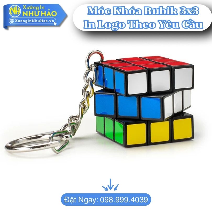 Moc Khoa Rubik 3×3 In Logo Theo Yeu Cau 3 Đặt Làm Móc Khóa Rubik 3x3 In Logo Theo Yêu Cầu Chất Lượng Cao Giá Tốt