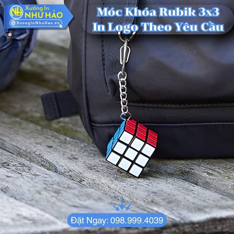Moc Khoa Rubik 3×3 In Logo Theo Yeu Cau 6 Đặt Làm Móc Khóa Rubik 3x3 In Logo Theo Yêu Cầu Chất Lượng Cao Giá Tốt