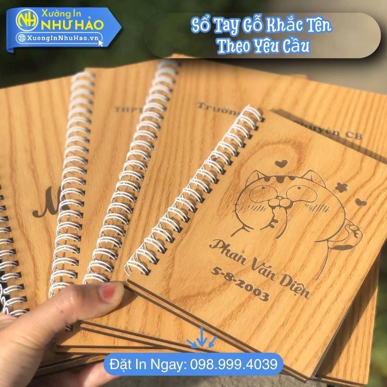 So Tay Go Khac Ten Theo Yeu Cau Đặt Làm Sổ Tay Gỗ Khắc Tên Theo Yêu Cầu -Sổ Lò Xo Bìa Cứng Cá Nhân Hóa, Sổ Tay Lò Xo A5 Quà Tặng Ý Nghĩa