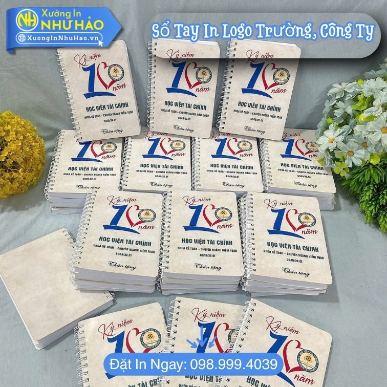 So Tay In Logo Truong, Cong Ty 2 Sổ Tay In Logo Trường, Công Ty - Sổ Lò Xo A4 200 Trang, In Sổ Lò Xo Theo Yêu Cầu Quảng Bá Thương Hiệu