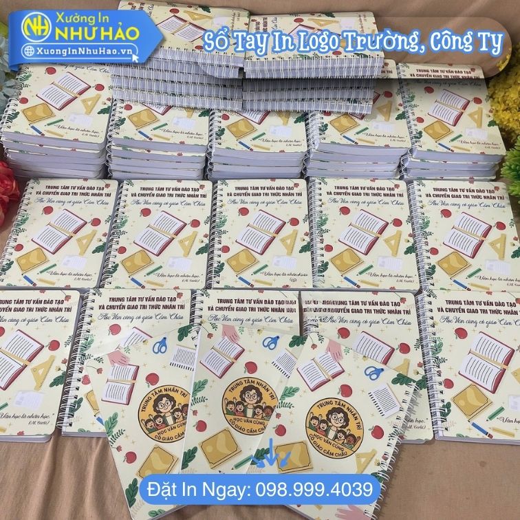 So Tay In Logo Truong, Cong Ty 3 Sổ Tay In Logo Trường, Công Ty - Sổ Lò Xo A4 200 Trang, In Sổ Lò Xo Theo Yêu Cầu Quảng Bá Thương Hiệu