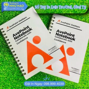 Sổ Tay In Logo Trường, Công Ty - Sổ Lò Xo A4 200 Trang, In Sổ Lò Xo Theo Yêu Cầu Quảng Bá Thương Hiệu