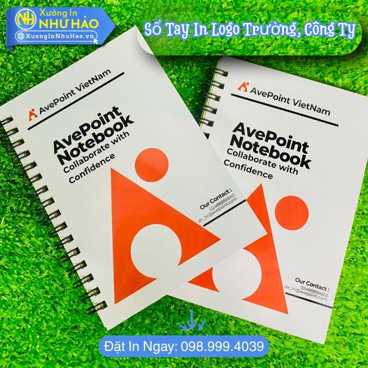 So Tay In Logo Truong, Cong Ty 4 Sổ Tay In Logo Trường, Công Ty - Sổ Lò Xo A4 200 Trang, In Sổ Lò Xo Theo Yêu Cầu Quảng Bá Thương Hiệu