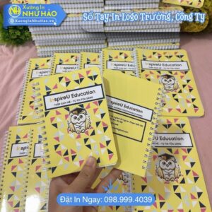 Sổ Tay In Logo Trường, Công Ty - Sổ Lò Xo A4 200 Trang, In Sổ Lò Xo Theo Yêu Cầu Quảng Bá Thương Hiệu