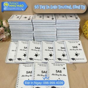 Sổ Tay In Logo Trường, Công Ty - Sổ Lò Xo A4 200 Trang, In Sổ Lò Xo Theo Yêu Cầu Quảng Bá Thương Hiệu