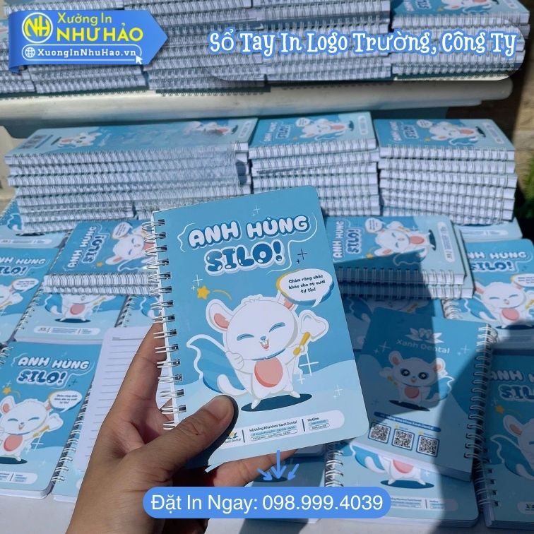 So Tay In Logo Truong, Cong Ty Sổ Tay In Logo Trường, Công Ty - Sổ Lò Xo A4 200 Trang, In Sổ Lò Xo Theo Yêu Cầu Quảng Bá Thương Hiệu