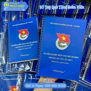 Đặt Làm Sổ Tay Quà Tặng Đoàn Viên - Sổ Tay Lò Xo A5, Sổ Lò Xo Bìa Cứng In Theo Yêu Cầu Làm Quà Lưu Niệm
