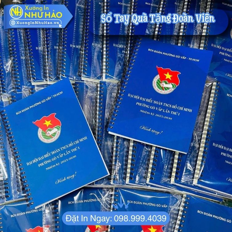 So Tay Qua Tang Doan Vien 5 Đặt Làm Sổ Tay Quà Tặng Đoàn Viên - Sổ Tay Lò Xo A5, Sổ Lò Xo Bìa Cứng In Theo Yêu Cầu Làm Quà Lưu Niệm