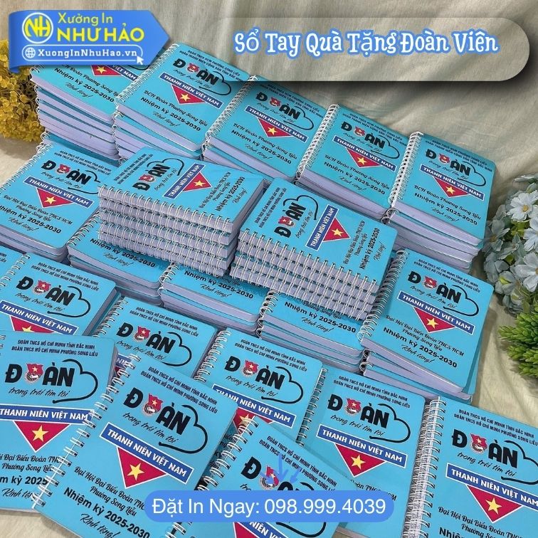 So Tay Qua Tang Doan Vien 6 Đặt Làm Sổ Tay Quà Tặng Đoàn Viên - Sổ Tay Lò Xo A5, Sổ Lò Xo Bìa Cứng In Theo Yêu Cầu Làm Quà Lưu Niệm