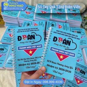 Đặt Làm Sổ Tay Quà Tặng Đoàn Viên - Sổ Tay Lò Xo A5, Sổ Lò Xo Bìa Cứng In Theo Yêu Cầu Làm Quà Lưu Niệm