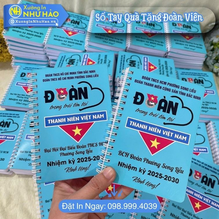 So Tay Qua Tang Doan Vien 7 Đặt Làm Sổ Tay Quà Tặng Đoàn Viên - Sổ Tay Lò Xo A5, Sổ Lò Xo Bìa Cứng In Theo Yêu Cầu Làm Quà Lưu Niệm