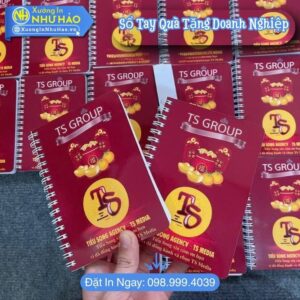 Đặt Làm Sổ Tay Quà Tặng Doanh Nghiệp - In Sổ Tay Lò Xo A4, Sổ Lò Xo Bìa Cứng In Logo Công Ty