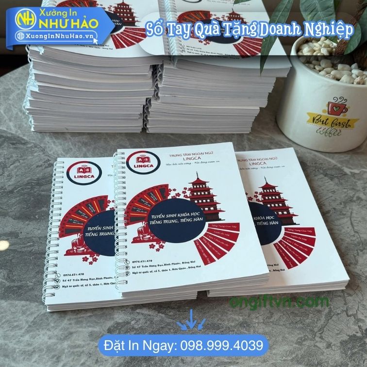 So Tay Qua Tang Doanh Nghiep 3 Đặt Làm Sổ Tay Quà Tặng Doanh Nghiệp - In Sổ Tay Lò Xo A4, Sổ Lò Xo Bìa Cứng In Logo Công Ty