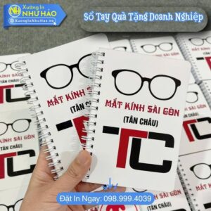 Đặt Làm Sổ Tay Quà Tặng Doanh Nghiệp - In Sổ Tay Lò Xo A4, Sổ Lò Xo Bìa Cứng In Logo Công Ty