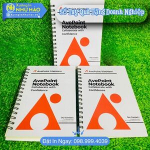 Đặt Làm Sổ Tay Quà Tặng Doanh Nghiệp - In Sổ Tay Lò Xo A4, Sổ Lò Xo Bìa Cứng In Logo Công Ty