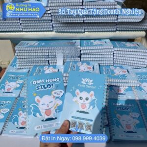 Đặt Làm Sổ Tay Quà Tặng Doanh Nghiệp - In Sổ Tay Lò Xo A4, Sổ Lò Xo Bìa Cứng In Logo Công Ty