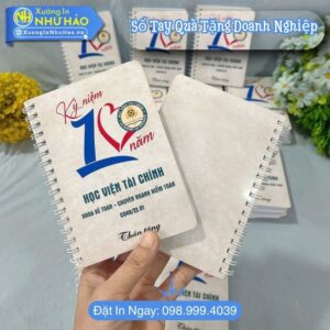 Đặt Làm Sổ Tay Quà Tặng Doanh Nghiệp - In Sổ Tay Lò Xo A4, Sổ Lò Xo Bìa Cứng In Logo Công Ty