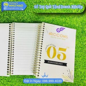 Đặt Làm Sổ Tay Quà Tặng Doanh Nghiệp - In Sổ Tay Lò Xo A4, Sổ Lò Xo Bìa Cứng In Logo Công Ty