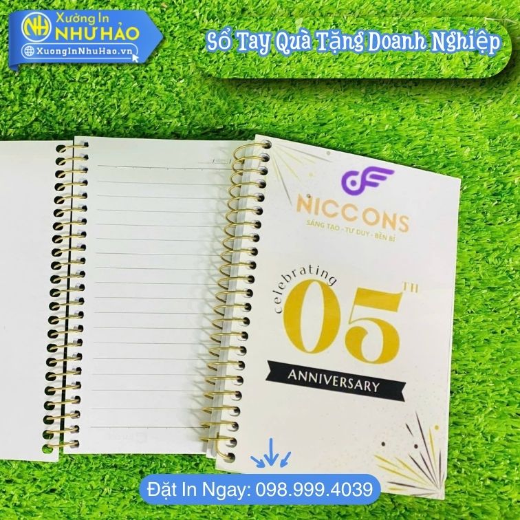 So Tay Qua Tang Doanh Nghiep 8 Đặt Làm Sổ Tay Quà Tặng Doanh Nghiệp - In Sổ Tay Lò Xo A4, Sổ Lò Xo Bìa Cứng In Logo Công Ty