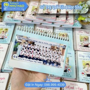 In Sổ Tay Quà Tặng Học Sinh – Sổ Lò Xo A5 200 Trang, Sổ Tay Lò Xo Cute Dùng Học Tập Và Ghi Chép