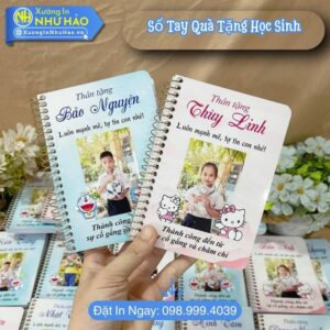 In Sổ Tay Quà Tặng Học Sinh – Sổ Lò Xo A5 200 Trang, Sổ Tay Lò Xo Cute Dùng Học Tập Và Ghi Chép