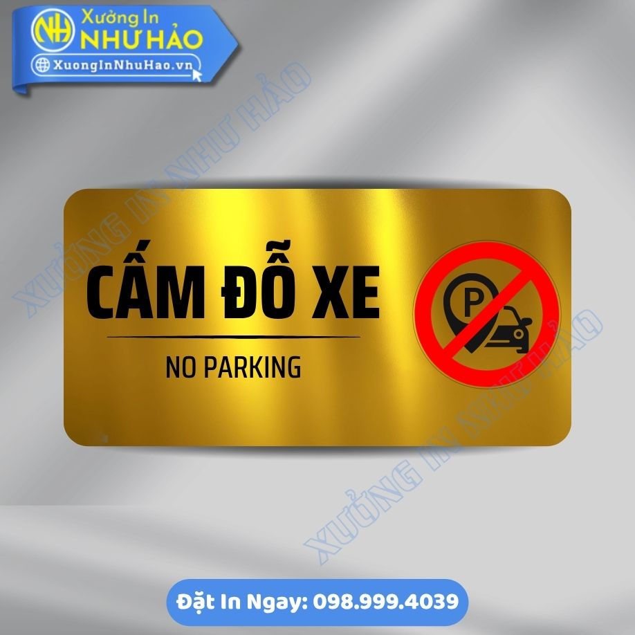 Bien Bao Cam Do Xe 2 Biển Báo Cấm Đỗ Xe Chất Liệu Alu & Mica, Kích Thước Theo Yêu Cầu - In Uv Sắc Nét, Sang Trọng, Gia Công Tận Xưởng