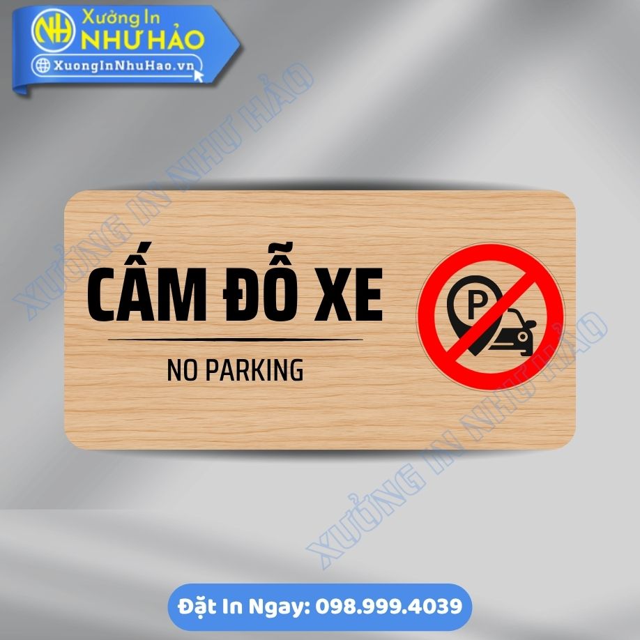 Bien Bao Cam Do Xe 4 Biển Báo Cấm Đỗ Xe Chất Liệu Alu & Mica, Kích Thước Theo Yêu Cầu - In Uv Sắc Nét, Sang Trọng, Gia Công Tận Xưởng