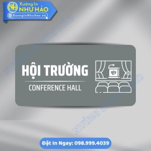 Biển Chỉ Dẫn Khu Vực Hội Trường Chất Liệu ALu Mica Theo Yêu Cầu - Biển Phòng Ban Cao Cấp Cho Cơ Quan, Doanh Nghiệp
