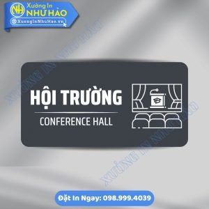 Biển Chỉ Dẫn Khu Vực Hội Trường Chất Liệu ALu Mica Theo Yêu Cầu - Biển Phòng Ban Cao Cấp Cho Cơ Quan, Doanh Nghiệp