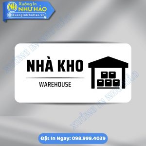 Biển Chỉ Dẫn Khu Vực Nhà Kho - Biển Phòng Ban Chất Liệu Alu Mica Kích Thước Theo Yêu Cầu - Đẹp, Bền, Hiện Đại
