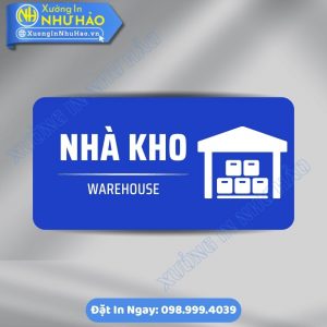 Biển Chỉ Dẫn Khu Vực Nhà Kho - Biển Phòng Ban Chất Liệu Alu Mica Kích Thước Theo Yêu Cầu - Đẹp, Bền, Hiện Đại
