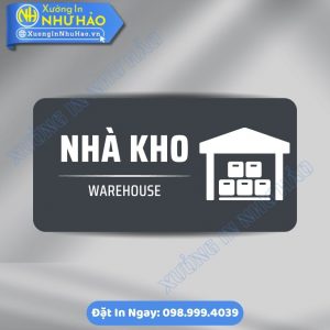 Biển Chỉ Dẫn Khu Vực Nhà Kho - Biển Phòng Ban Chất Liệu Alu Mica Kích Thước Theo Yêu Cầu - Đẹp, Bền, Hiện Đại