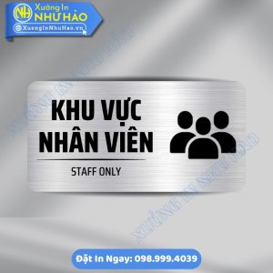 Biển Chỉ Dẫn Khu Vực Nhân Viên - Biển Phòng Ban Chất Liệu ALu Mica Kích Thước Theo Yêu Cầu