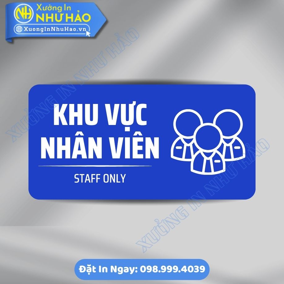Bien Chi Dan Khu Vuc Nhan Vien 5 Biển Chỉ Dẫn Khu Vực Nhân Viên - Biển Phòng Ban Chất Liệu ALu Mica Kích Thước Theo Yêu Cầu