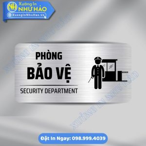 Biển Chỉ Dẫn Khu Vực Phòng Bảo Vệ Chất Liệu ALu Mica Theo Yêu Cầu, Phù Hợp Văn Phòng, Nhà Máy, Tòa Nhà