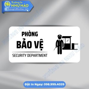Biển Chỉ Dẫn Khu Vực Phòng Bảo Vệ Chất Liệu ALu Mica Theo Yêu Cầu, Phù Hợp Văn Phòng, Nhà Máy, Tòa Nhà