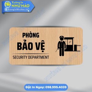 Biển Chỉ Dẫn Khu Vực Phòng Bảo Vệ Chất Liệu ALu Mica Theo Yêu Cầu, Phù Hợp Văn Phòng, Nhà Máy, Tòa Nhà