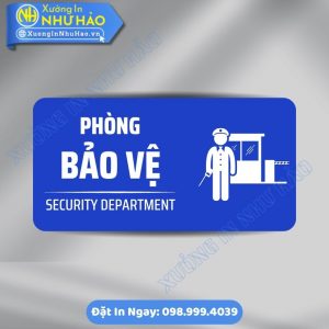 Biển Chỉ Dẫn Khu Vực Phòng Bảo Vệ Chất Liệu ALu Mica Theo Yêu Cầu, Phù Hợp Văn Phòng, Nhà Máy, Tòa Nhà